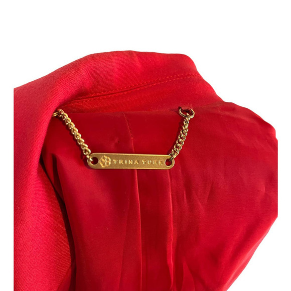 Trina Turk Red Jacket, Coat - Picture 10 of 10
